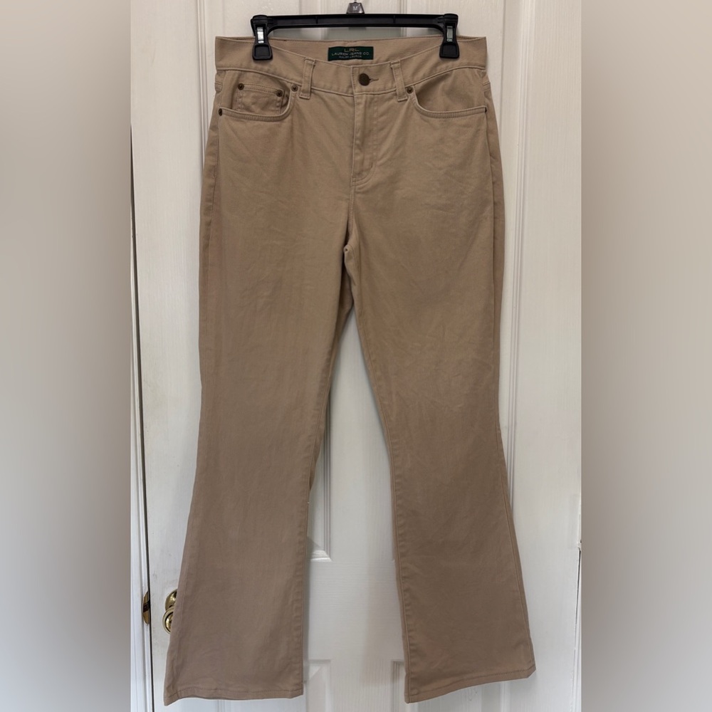 Lauren Ralph Lauren Tan Khaki Beige Brown Classic Bootcut Jeans Size 4